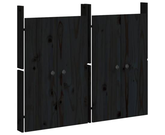 Uși de bucătărie de exterior 2 buc., negru, 50x9x82 cm, 2 image