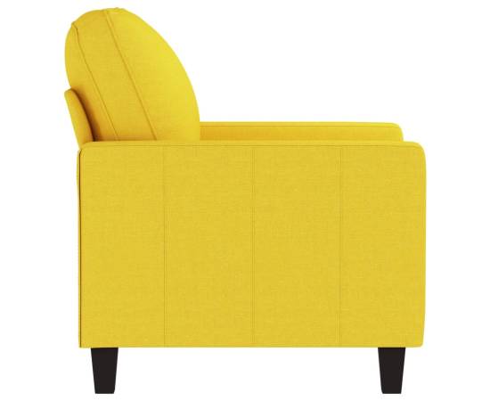 Fotoliu canapea, galben deschis, 60 cm, țesătură, 4 image