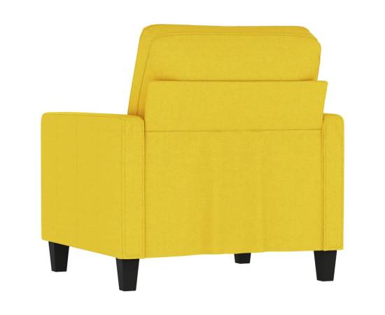 Fotoliu canapea, galben deschis, 60 cm, țesătură, 5 image