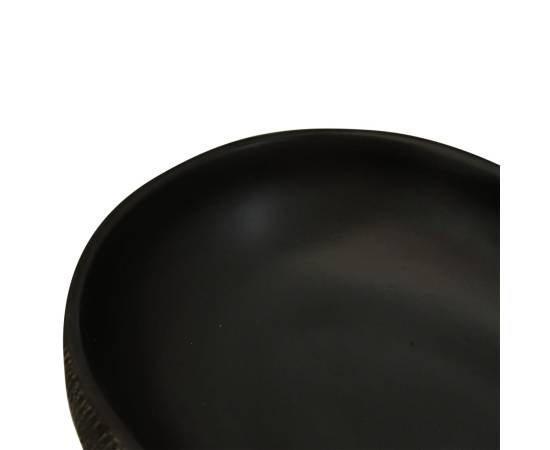Lavoar de blat, negru, 59x40x14 cm, ceramică, oval, 7 image