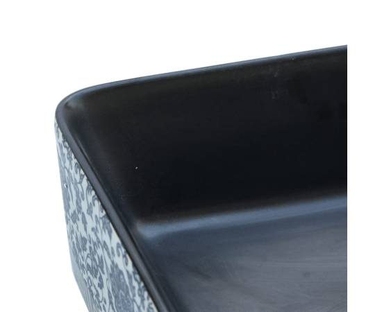Lavoar de blat negru/albastru 46x35,5x13 cm ceramică dreptunghi, 7 image