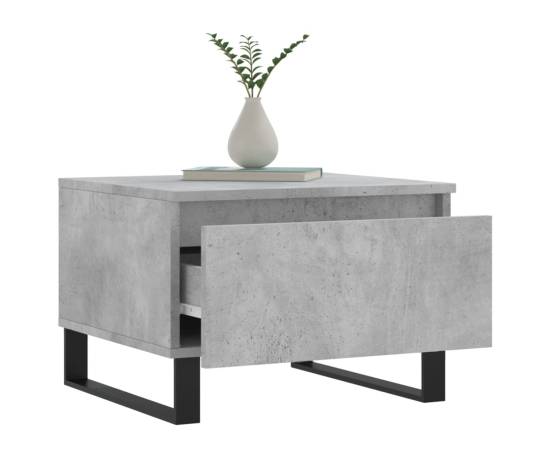 Măsuță de cafea, gri beton, 50x46x35 cm, lemn prelucrat, 4 image