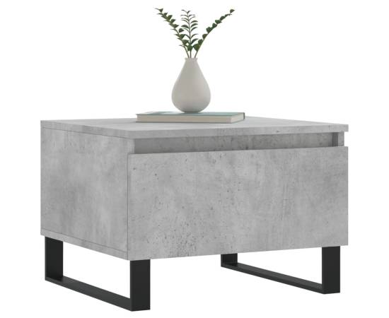 Măsuță de cafea, gri beton, 50x46x35 cm, lemn prelucrat, 3 image