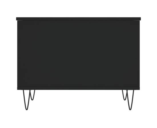 Măsuță de cafea, negru, 60x44,5x45 cm, lemn prelucrat, 6 image