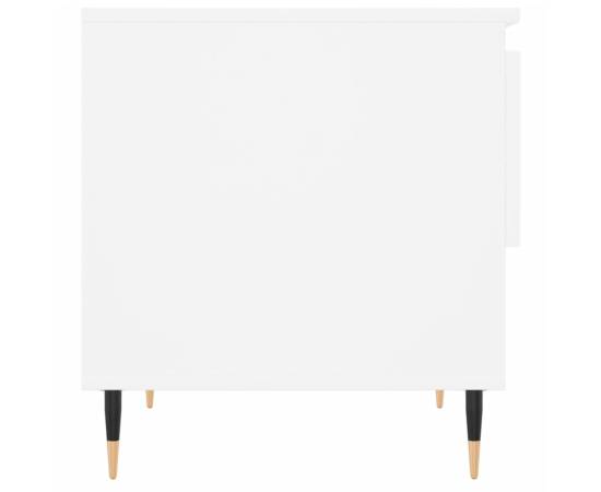 Măsuțe de cafea, 2 buc., alb, 50x46x50 cm, lemn compozit, 8 image
