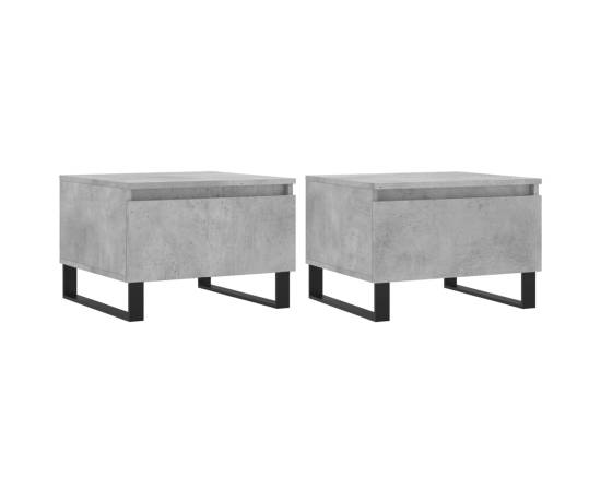 Măsuțe de cafea, 2 buc., gri beton, 50x46x35 cm, lemn compozit, 2 image