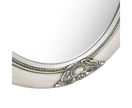 Oglindă de perete în stil baroc, argintiu, 50 x 60 cm, 4 image