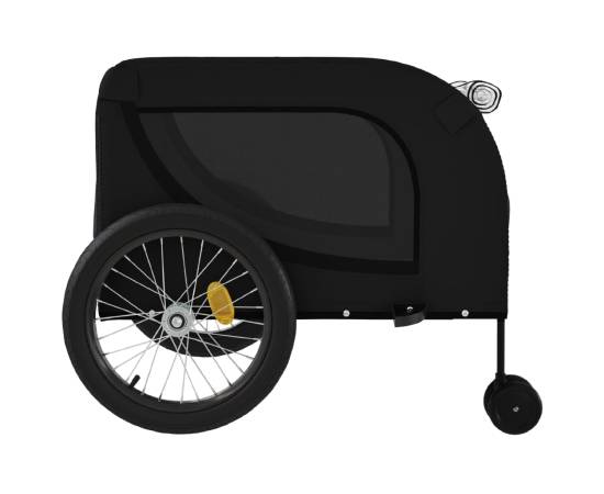 Remorcă de bicicletă pentru câini, negru, textil oxford și fier, 6 image