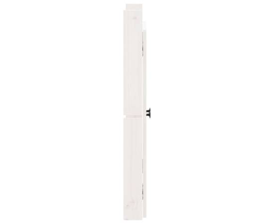 Uși de bucătărie de exterior, alb, 50x9x82cm, lemn masiv de pin, 5 image