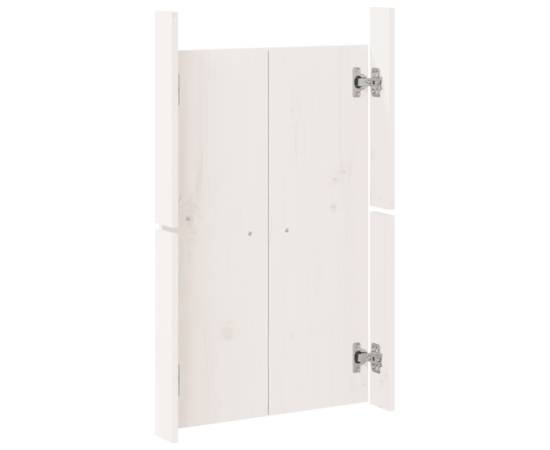 Uși de bucătărie de exterior, alb, 50x9x82cm, lemn masiv de pin, 6 image