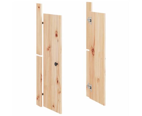 Uși de bucătărie de exterior 2 buc., 50x9x82 cm, lemn masiv pin, 4 image