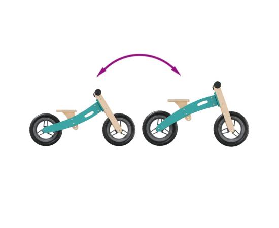 Bicicletă de echilibru pentru copii, albastru, 9 image