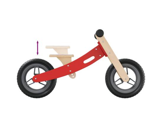 Bicicletă de echilibru pentru copii, roșu, 10 image