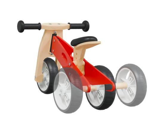 Bicicletă de echilibru pentru copii 2 în 1, roșu, 8 image