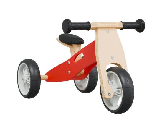 Bicicletă de echilibru pentru copii 2 în 1, roșu, 2 image