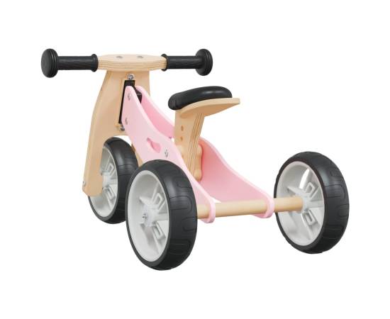 Bicicletă de echilibru pentru copii 2 în 1, roz, 7 image