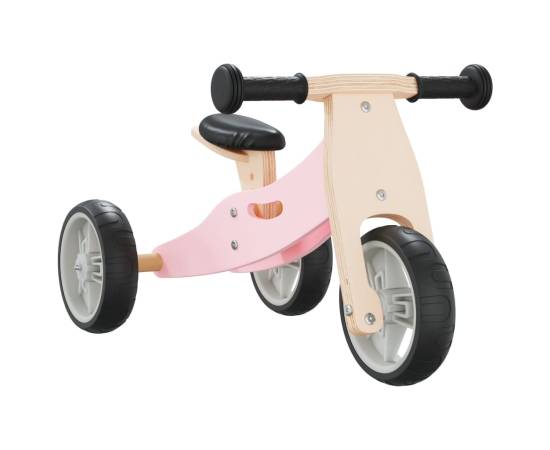 Bicicletă de echilibru pentru copii 2 în 1, roz, 2 image