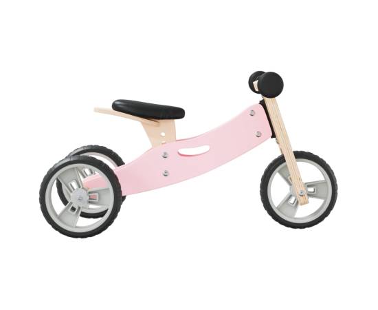 Bicicletă de echilibru pentru copii 2 în 1, roz, 6 image