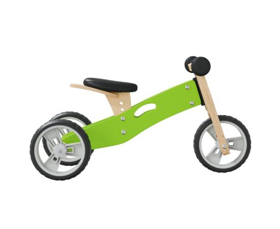 Bicicletă de echilibru pentru copii 2 în 1, verde, 6 image