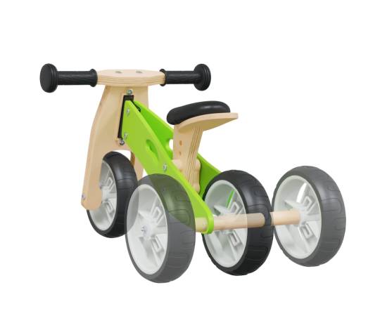 Bicicletă de echilibru pentru copii 2 în 1, verde, 8 image