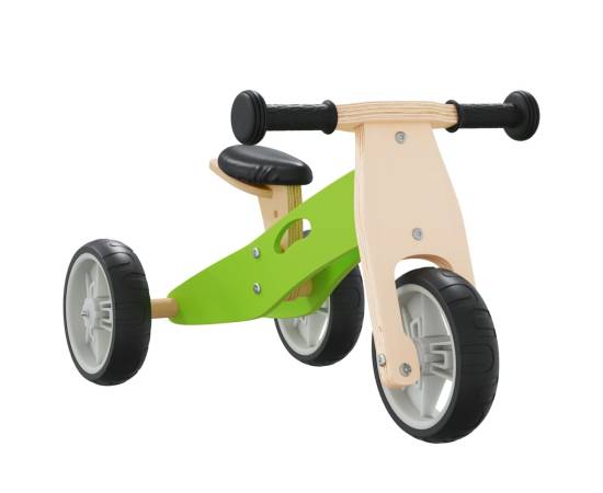 Bicicletă de echilibru pentru copii 2 în 1, verde, 2 image