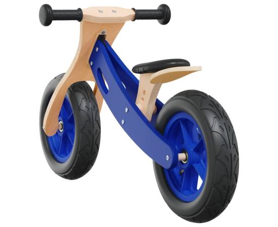 Bicicletă echilibru de copii, cauciucuri pneumatice, albastru, 8 image