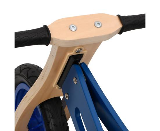 Bicicletă echilibru de copii, cauciucuri pneumatice, albastru, 11 image