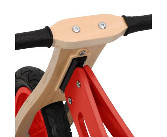 Bicicletă echilibru pentru copii, cauciucuri pneumatice, roșu, 11 image