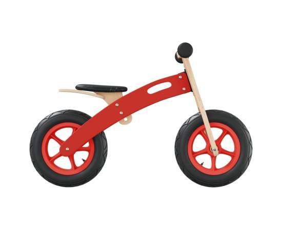 Bicicletă echilibru pentru copii, cauciucuri pneumatice, roșu, 6 image