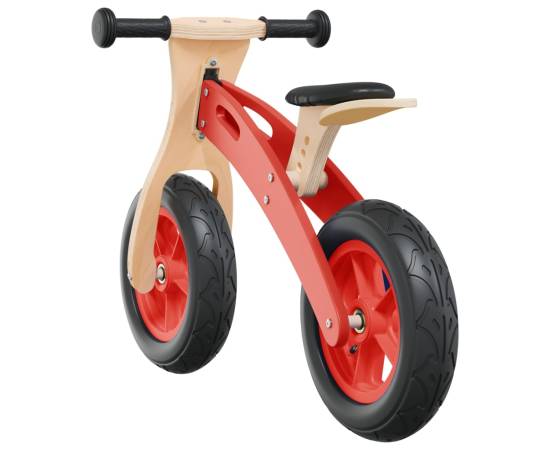 Bicicletă echilibru pentru copii, cauciucuri pneumatice, roșu, 7 image
