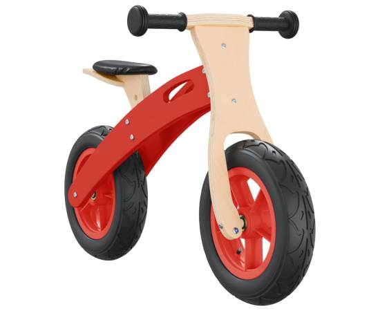 Bicicletă echilibru pentru copii, cauciucuri pneumatice, roșu, 2 image