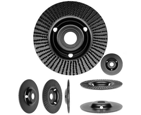 Disc circular slefuit, modelat, raspel, pentru lemn, plastic, cauciuc, beton celular, gradatie iii, 125x22.2 mm, dedra, 9 image