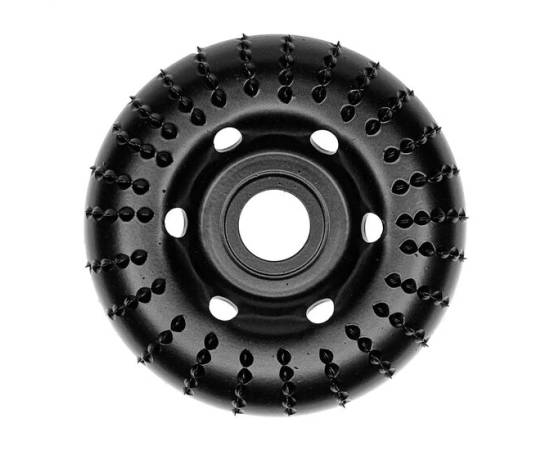 Disc circular slefuit, modelat, raspel, pentru lemn, plastic, cauciuc, beton celular, radial, convex, 120x22.2 mm, dedra