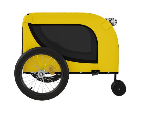 Remorcă bicicletă animale companie, galben/negru, oxford/fier, 6 image