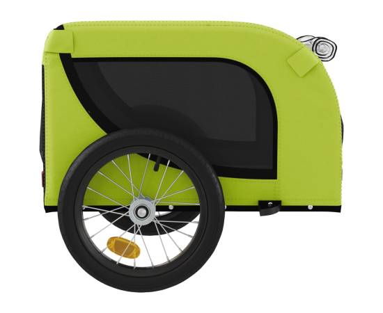 Remorcă bicicletă animale companie, verde/negru, oxford/fier, 6 image
