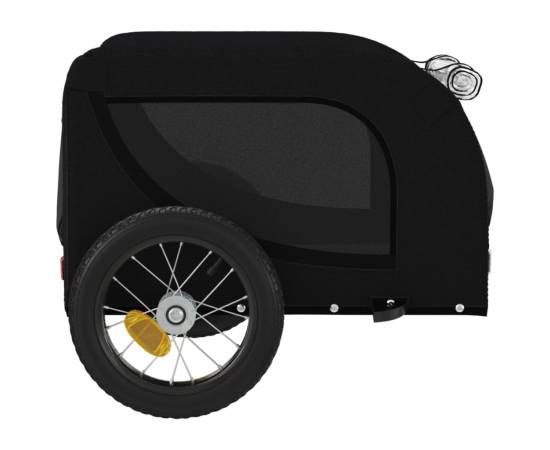 Remorcă de bicicletă pentru câini, negru, textil oxford și fier, 6 image