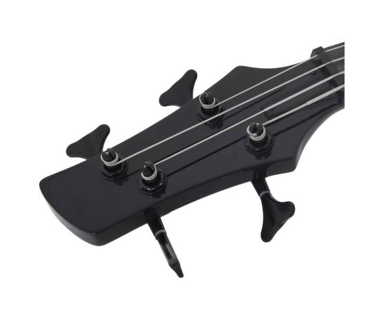 Chitara bass electrică începători, cu husă, negru, 4/4 46", 9 image