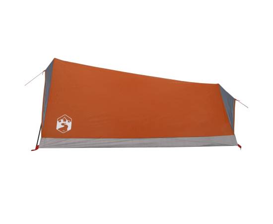 Cort camping 2 pers. gri/portocaliu 200x120x88/62cm tafta 185t, 7 image