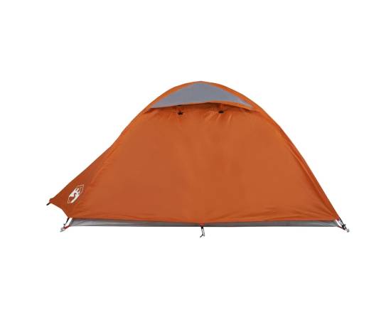 Cort camping 2 persoane gri/portocaliu 254x135x112cm tafta 185t, 7 image