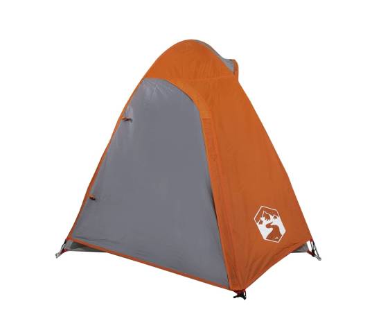 Cort camping 2 persoane gri/portocaliu 254x135x112cm tafta 185t, 6 image