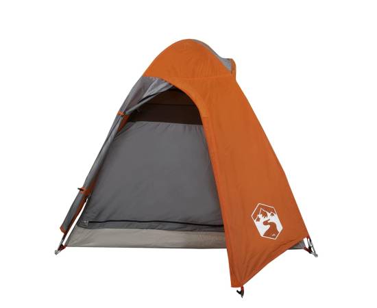 Cort camping 2 persoane gri/portocaliu 254x135x112cm tafta 185t, 5 image