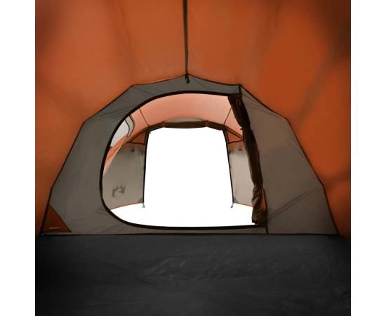 Cort camping 4 persoane gri/portocaliu 360x135x105cm tafta 185t, 10 image