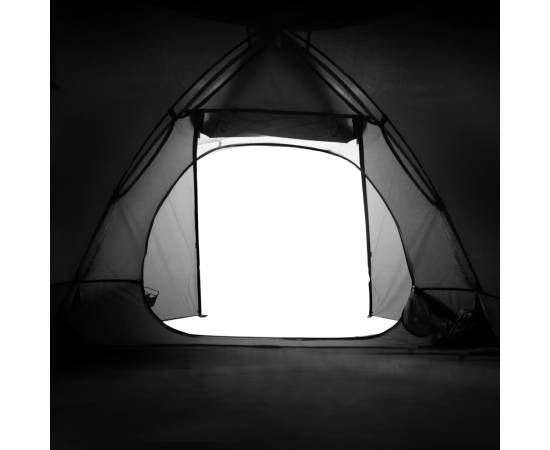 Cort de camping 2 persoane, alb, 224x248x118 cm, tafta 185t, 11 image