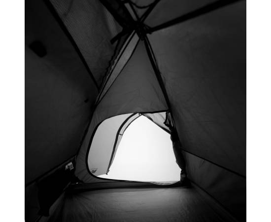 Cort de camping 2 persoane, alb, 254x135x112 cm, tafta 185t, 10 image