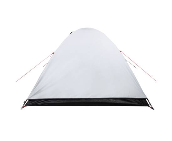 Cort de camping 2 persoane, alb, 264x210x125 cm, tafta 185t, 8 image
