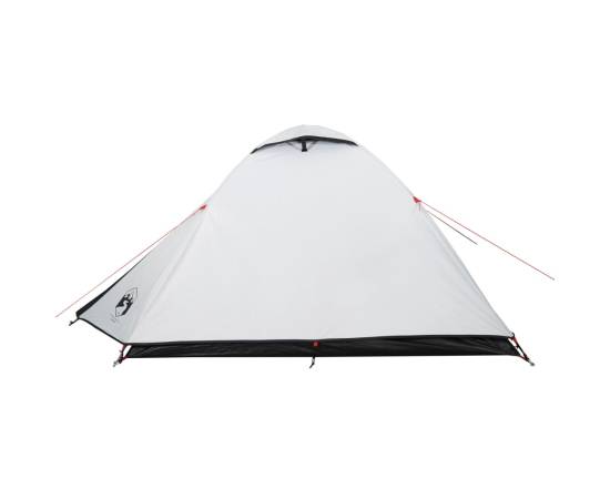 Cort de camping 2 persoane, alb, 264x210x125 cm, tafta 185t, 7 image