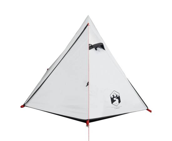 Cort de camping 2 persoane, alb, 267x154x117 cm, tafta 185t, 6 image