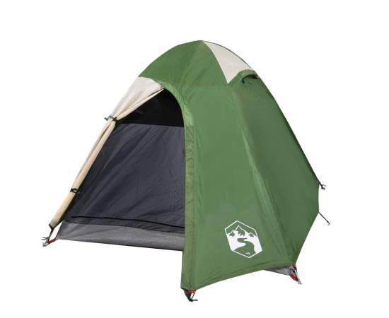 Cort de camping 2 persoane, verde, 254x135x112 cm, tafta 185t, 4 image