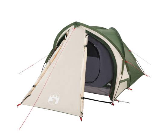 Cort de camping 2 persoane, verde, 320x140x120 cm, tafta 185t, 4 image