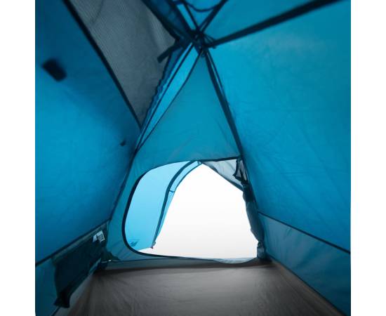 Cort de camping 2 persoane albastru, 264x210x125 cm, tafta 185t, 10 image